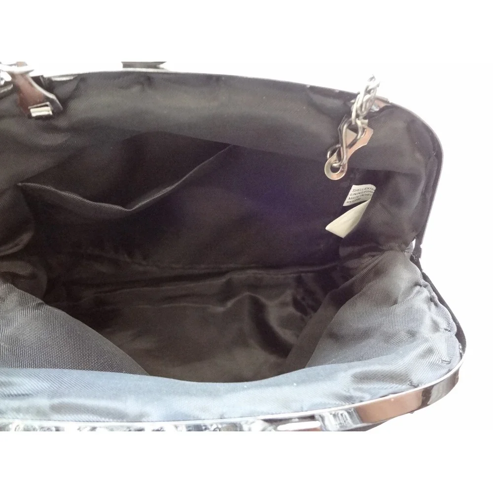 Elegant Black‎ Beaded Evening Bag Clutch Purse Chain Strap Party Formal